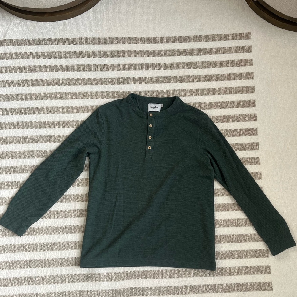 Goodfellow & Co Forest Green Long Sleeve Henley